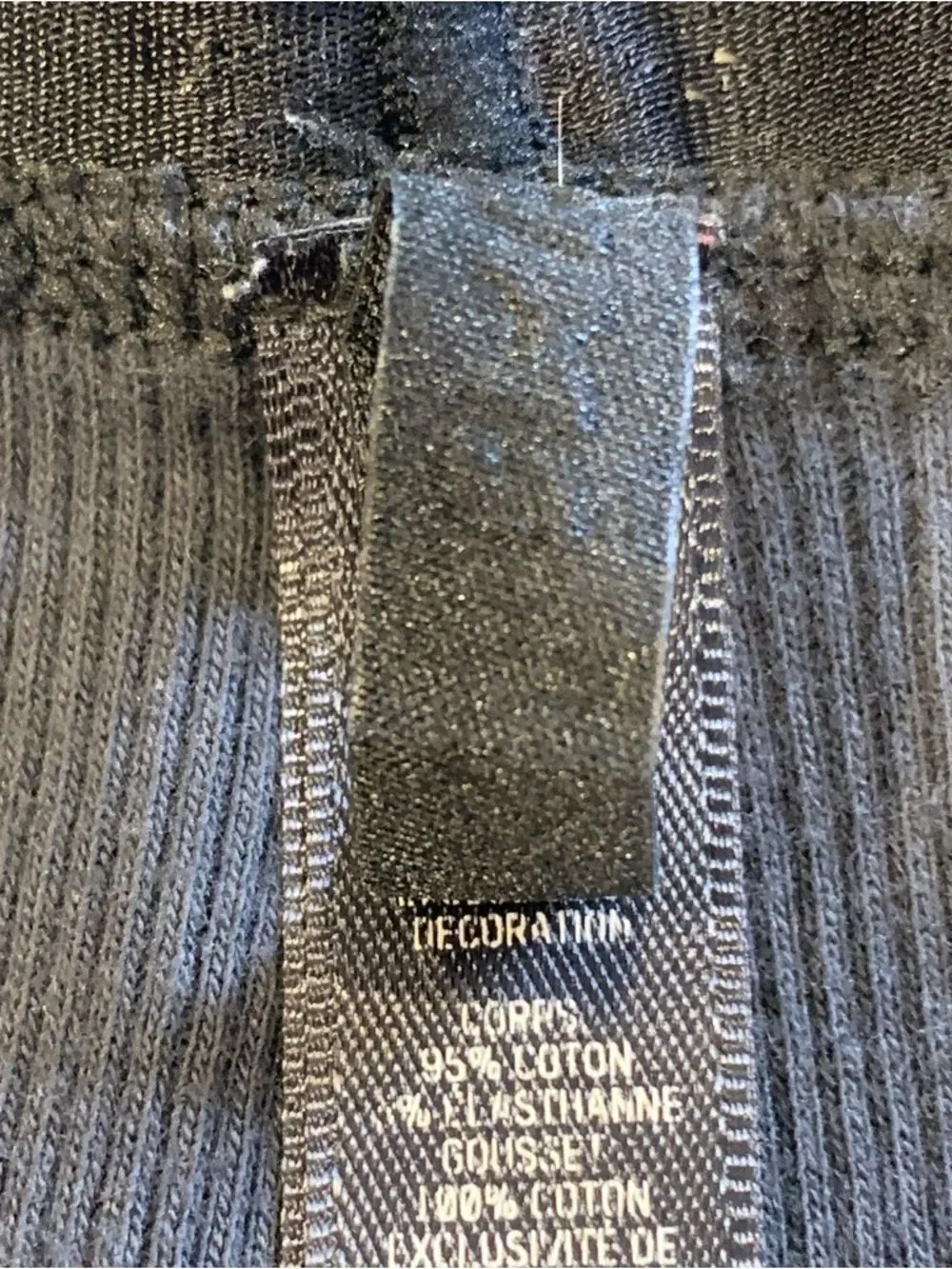 SKIMS Black Cotton Ribbed Leggings Size Small